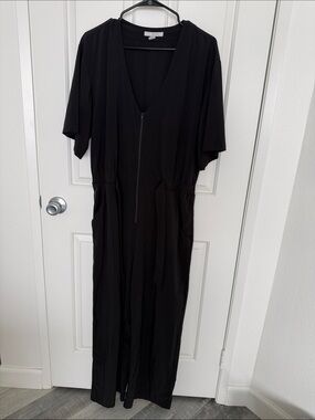 Zella Black Athletic Jumpsuit with Crew Neck